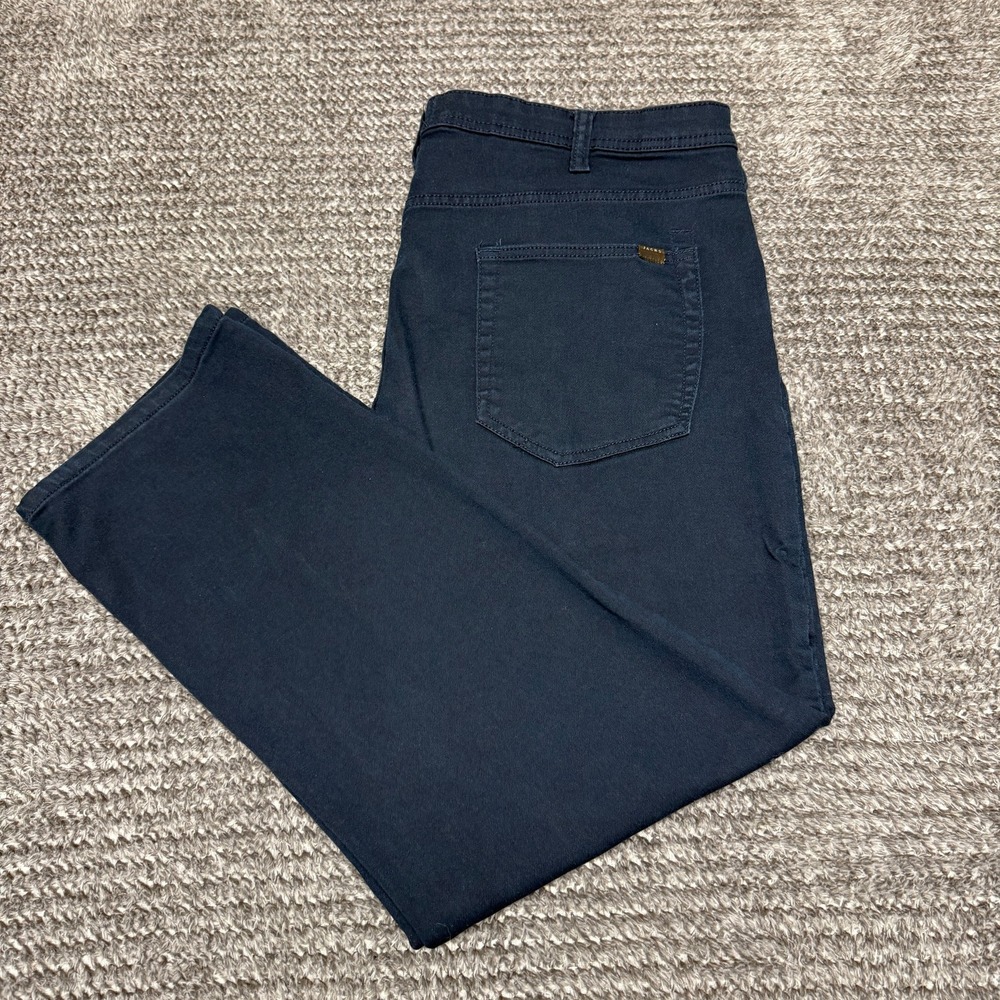 JACHS‎ NEW YORK Mens Chinos Pants 40x29 Navy Blue Cotton Blend Stretch